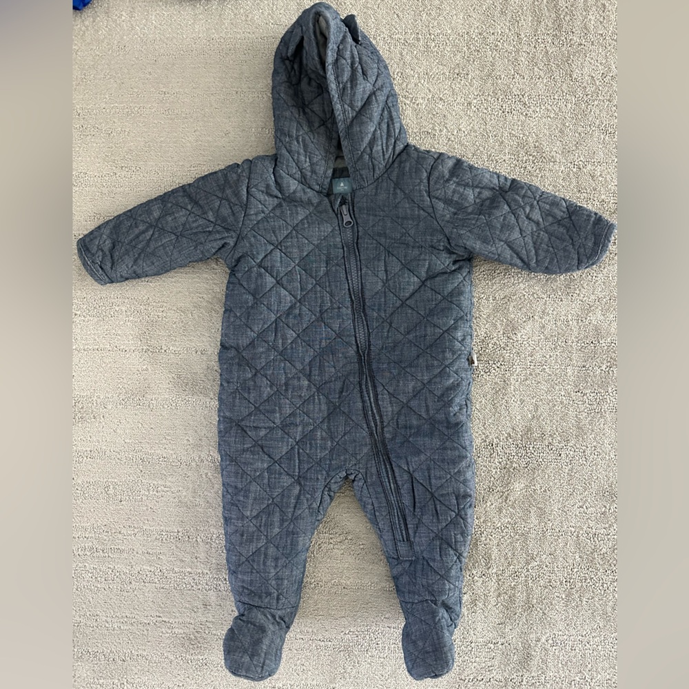 Baby Gap One piece Quilted Chambray